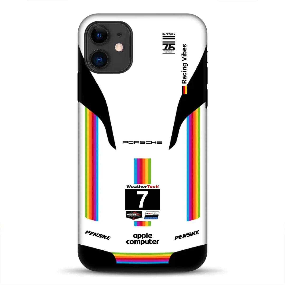 Porsche 963 Apple Retro Livery - Custom Premium Case for iPhone
