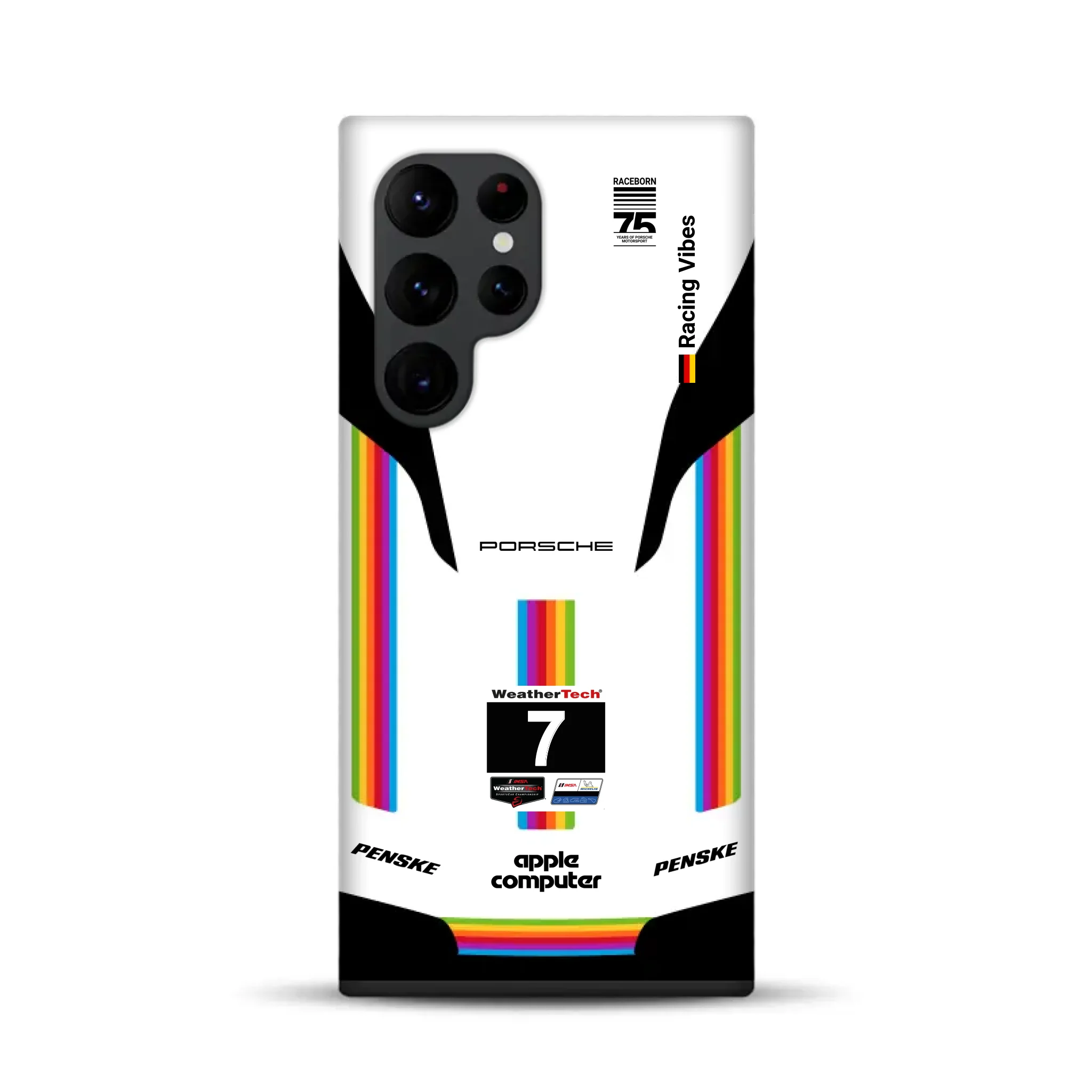Porsche 963 Apple Retro Livery - Individuelle Premium Hülle für Samsung