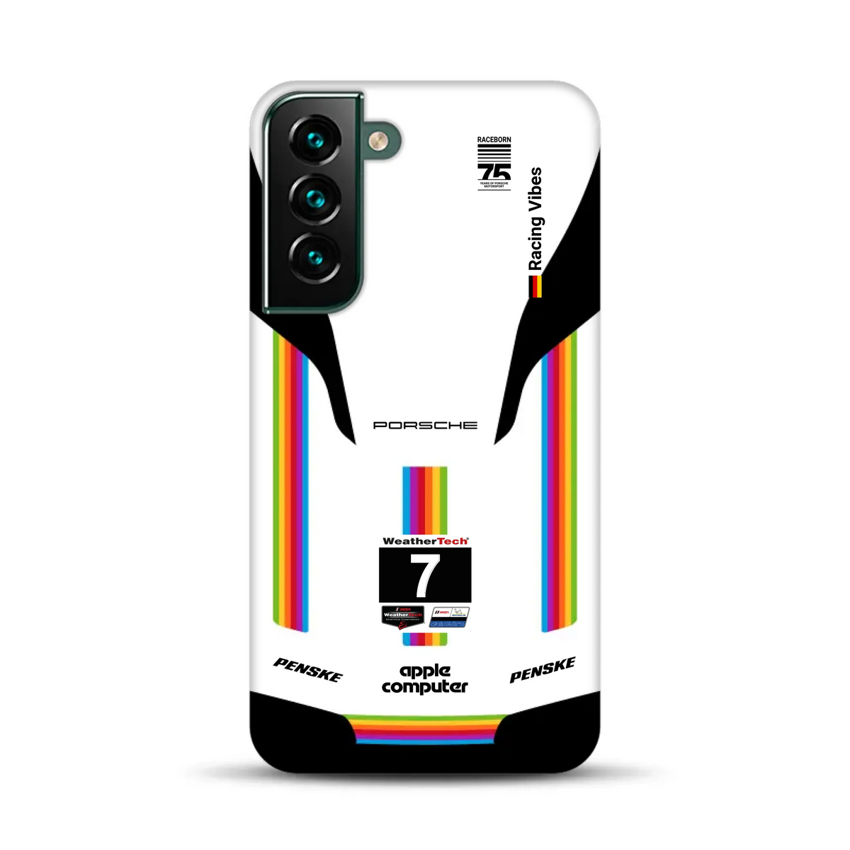 Porsche 963 Apple Retro Livery - Individuelle Premium Hülle für Samsung