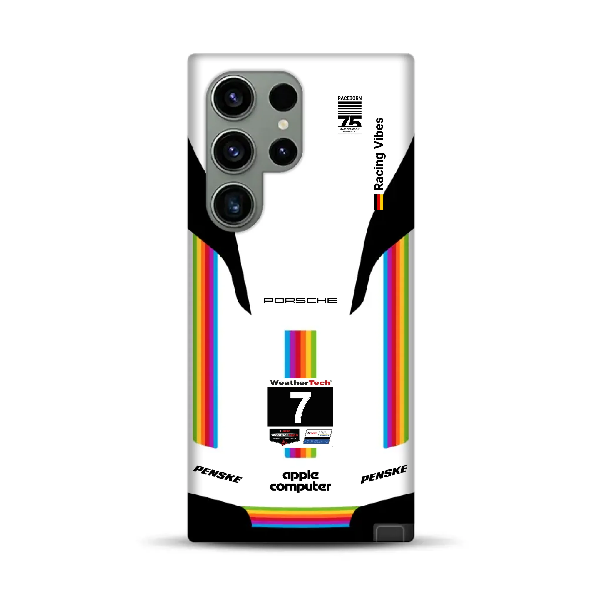 Porsche 963 Apple Retro Livery - Individuelle Premium Hülle für Samsung