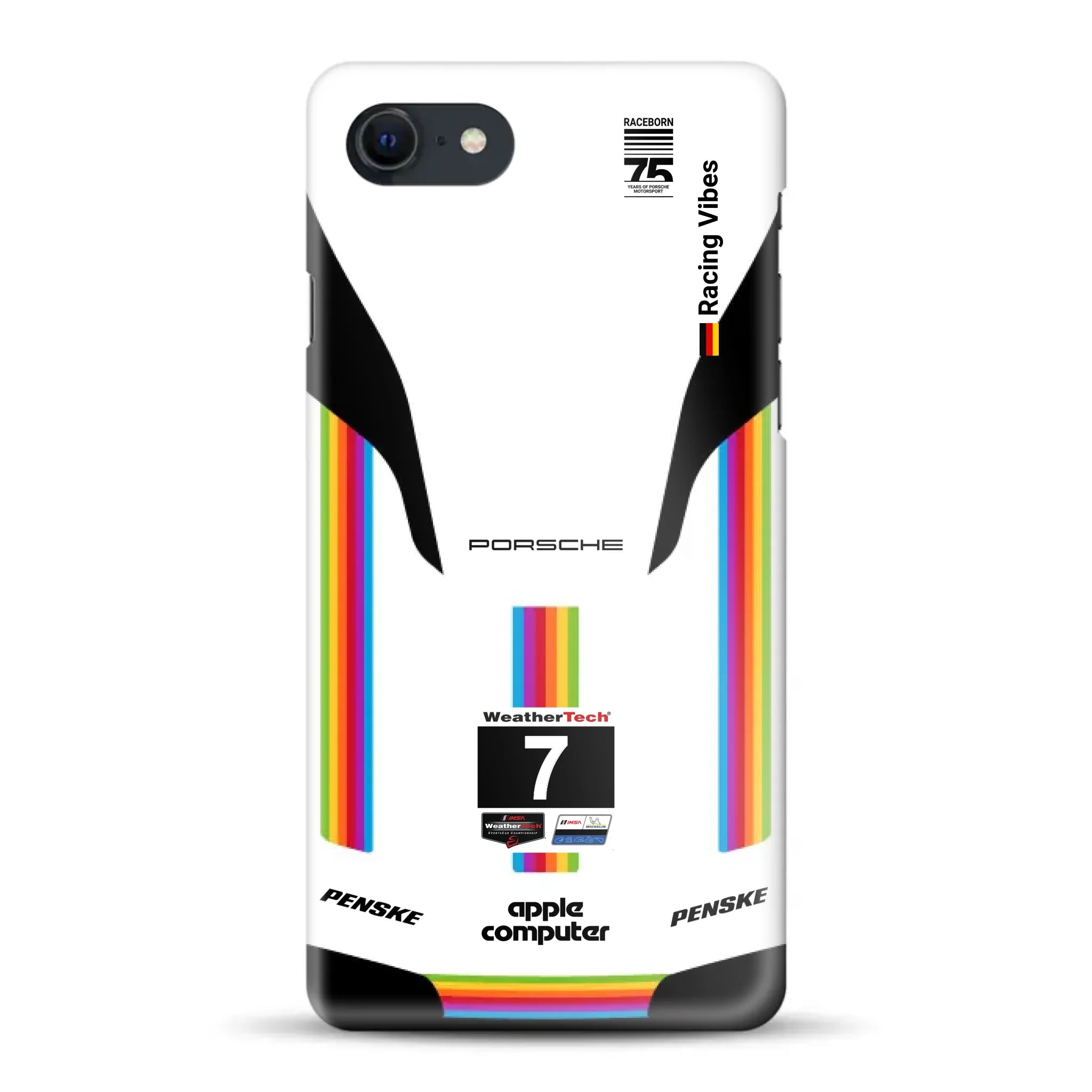 Porsche 963 Apple Retro Livery - Individuelle Hardcase Hülle für iPhone
