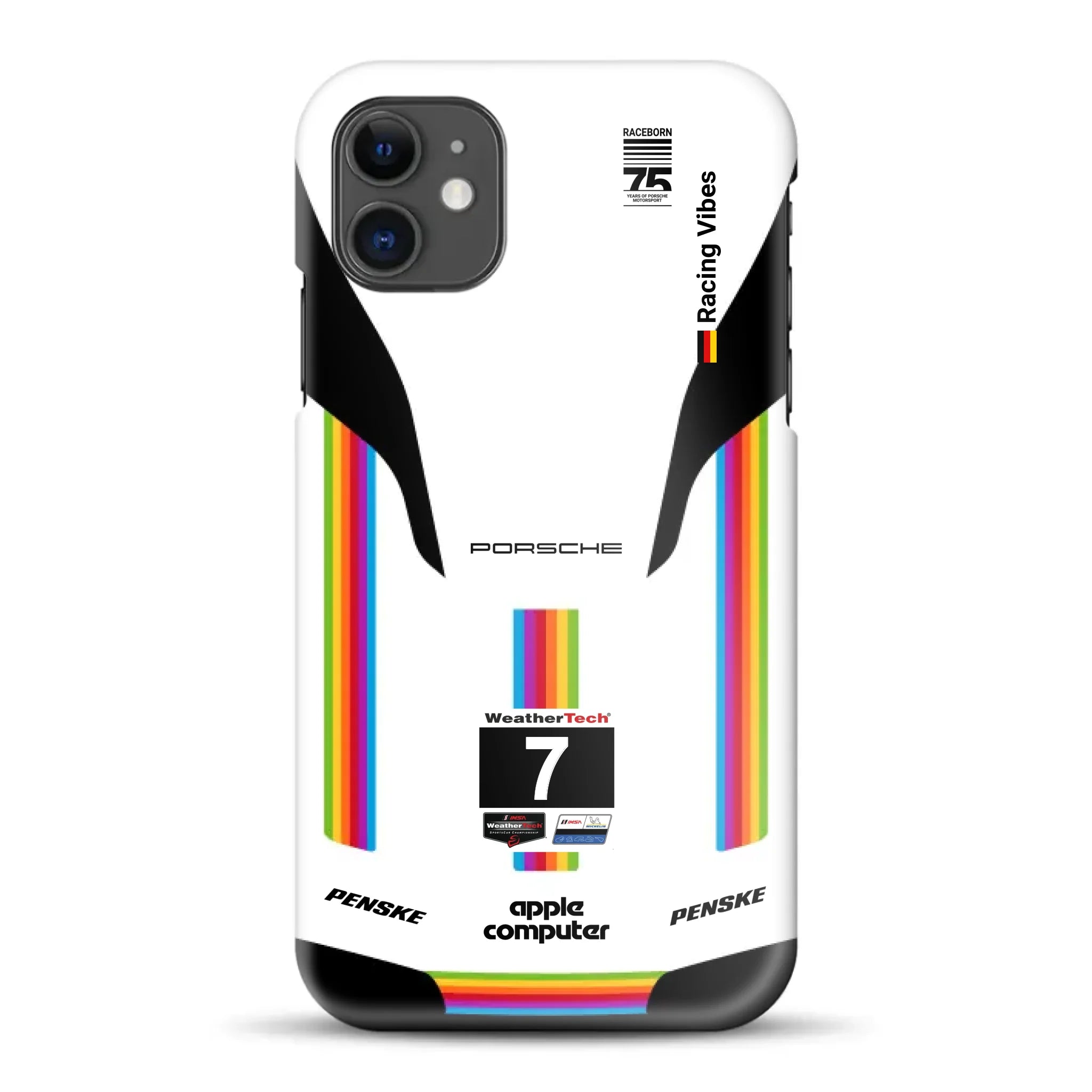 Porsche 963 Apple Retro Livery - Individuelle Hardcase Hülle für iPhone