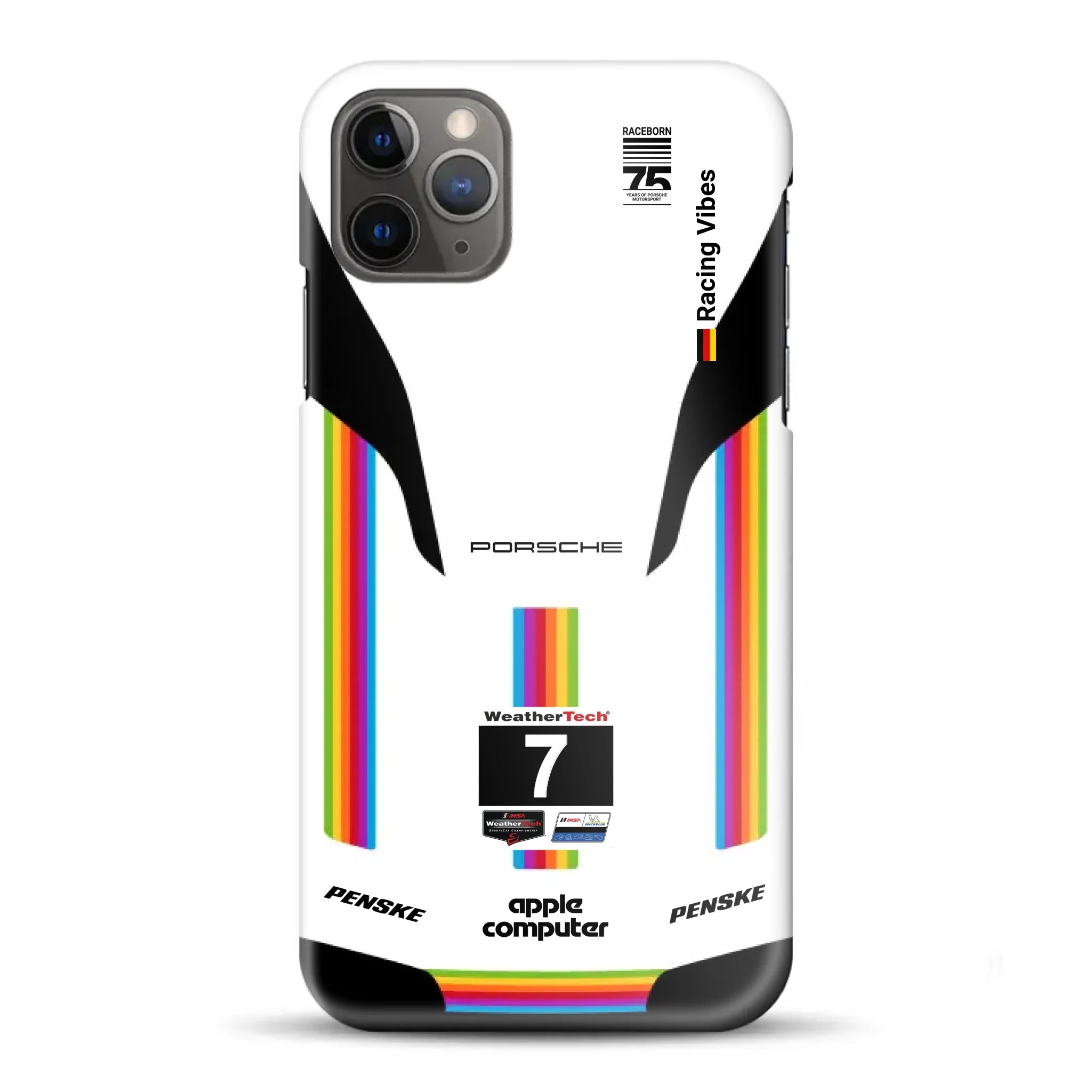 Porsche 963 Apple Retro Livery - Individuelle Hardcase Hülle für iPhone