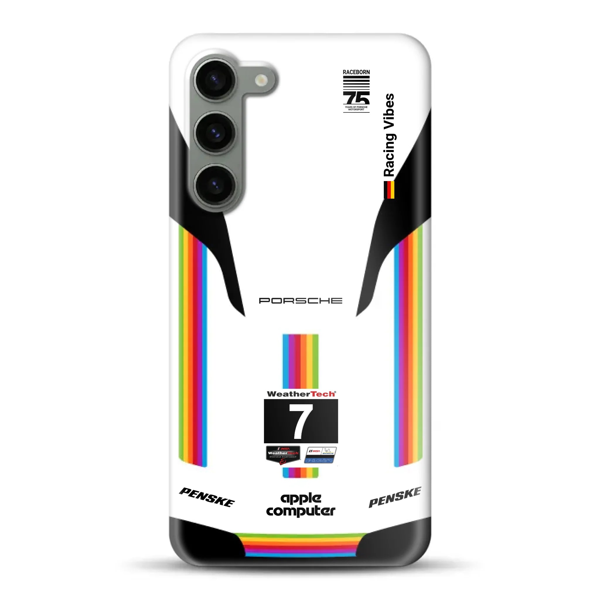 Porsche 963 Apple Retro Livery - Individuelle Hardcase Hülle für Samsung