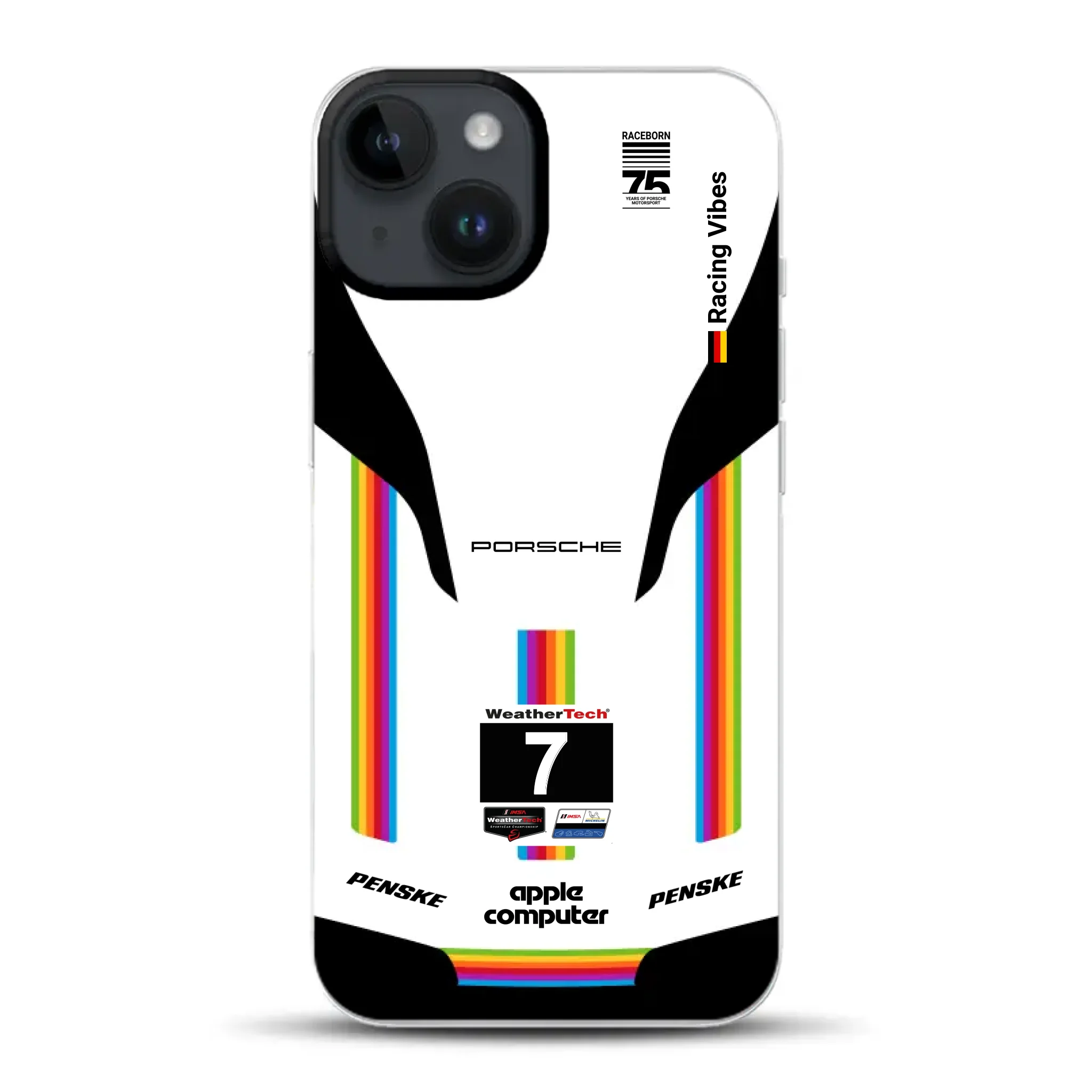 Porsche 963 Apple Retro Livery - Coque hybride personnalisée avec MagSafe