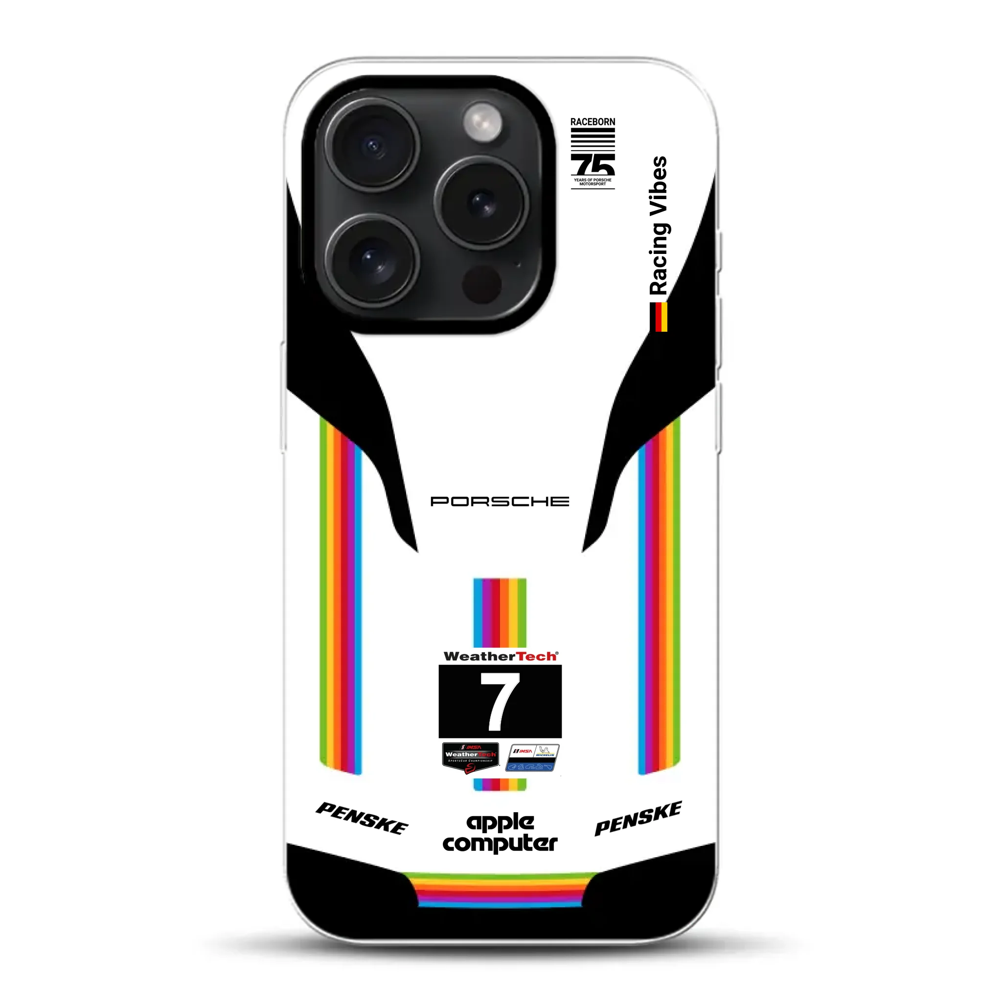 Porsche 963 Apple Retro Livery - Coque hybride personnalisée avec MagSafe