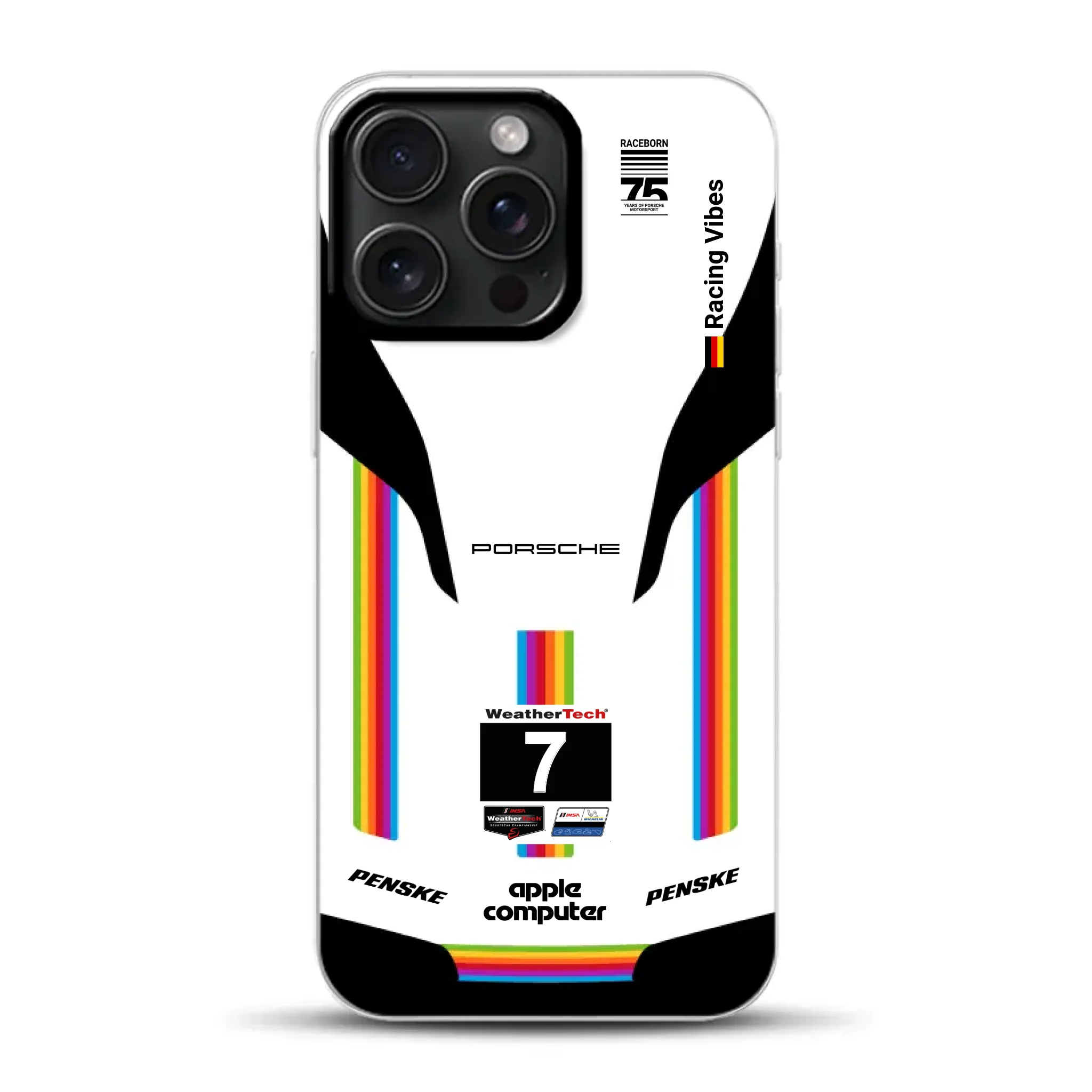 Porsche 963 Apple Retro Livery - Custom Hybrid Case with MagSafe