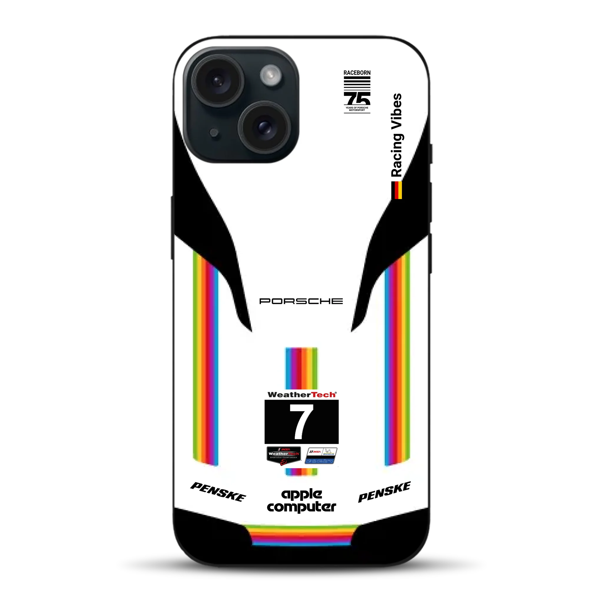 Porsche 963 Apple Retro Livery - Custodia per cellulare personalizzata per iPhone