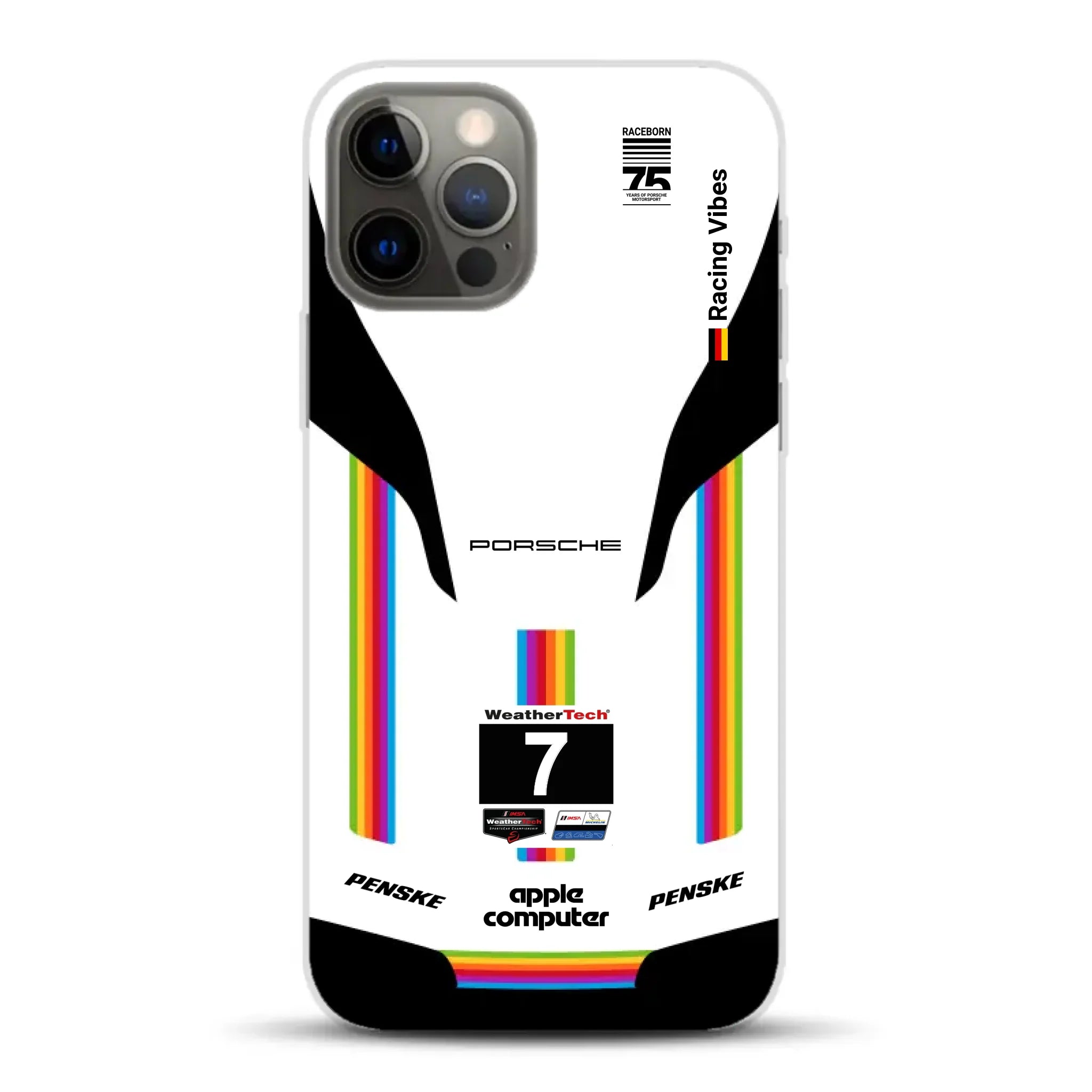 Porsche 963 Apple Retro Livery - Individuelle Handyhülle für iPhone