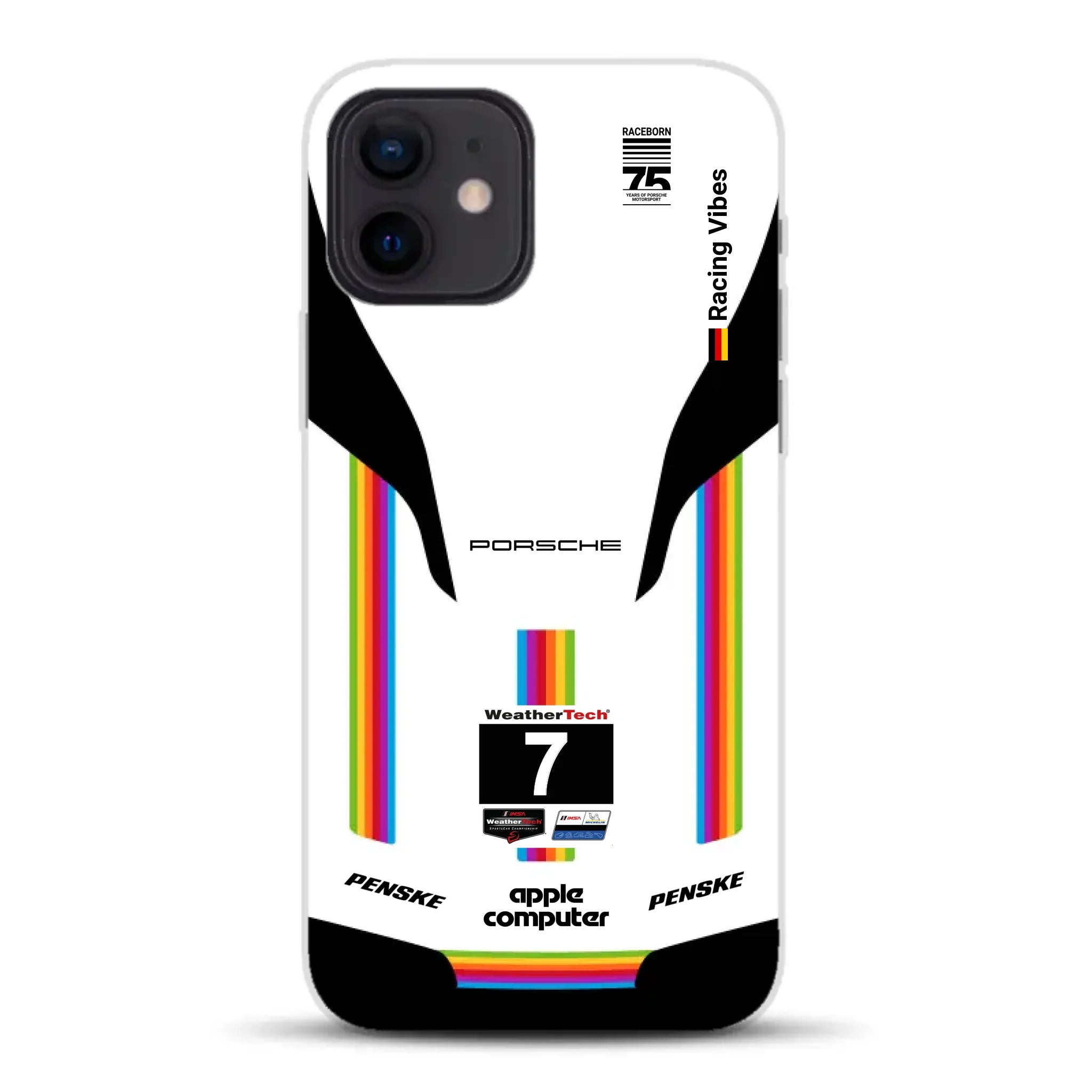 Porsche 963 Apple Retro Livery - Individuelle Handyhülle für iPhone