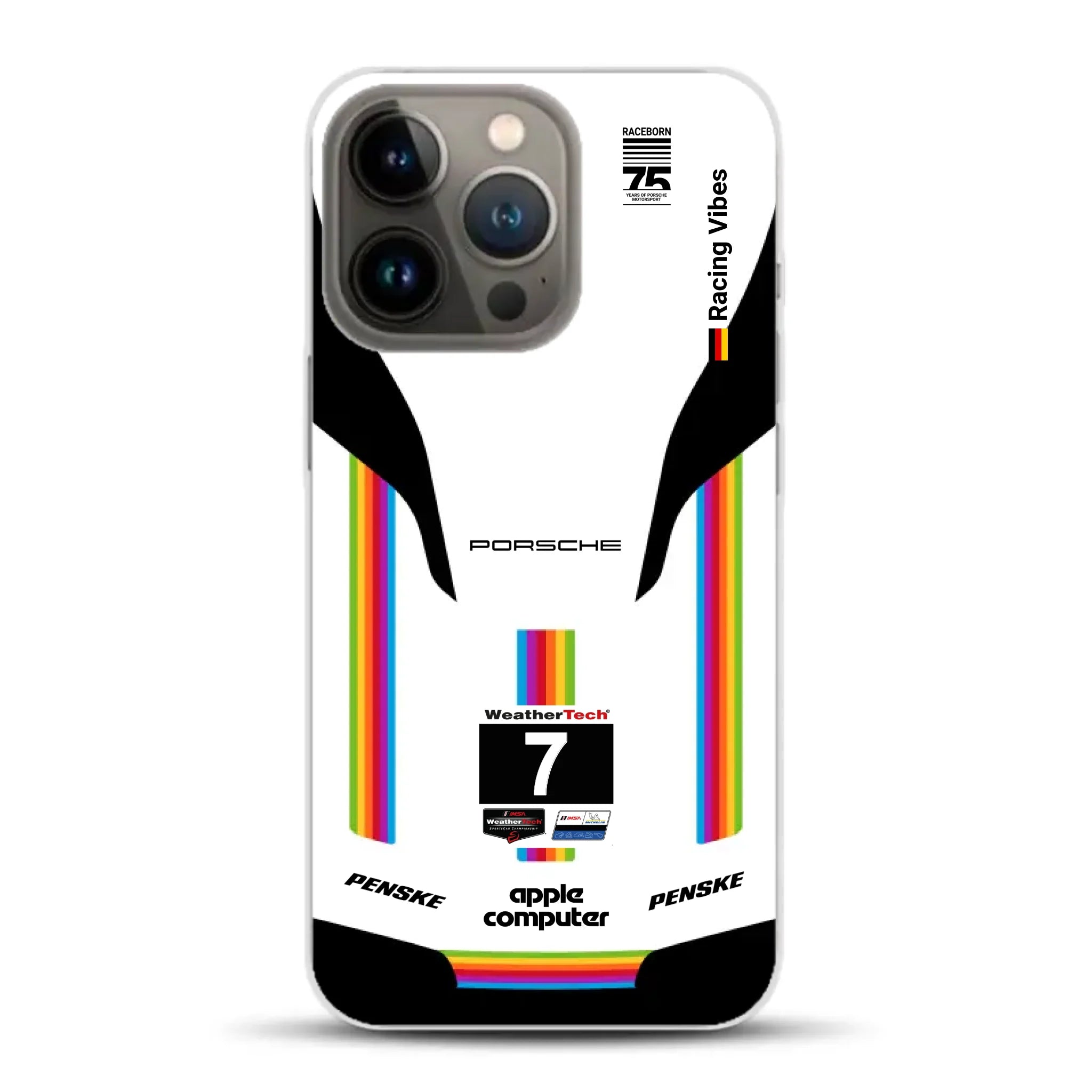 Porsche 963 Apple Retro Livery - Individuelle Handyhülle für iPhone