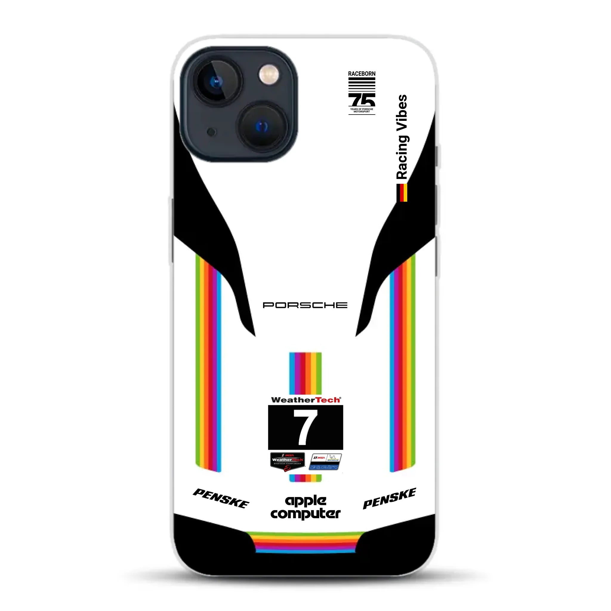 Porsche 963 Apple Retro Livery - Individuelle Handyhülle für iPhone