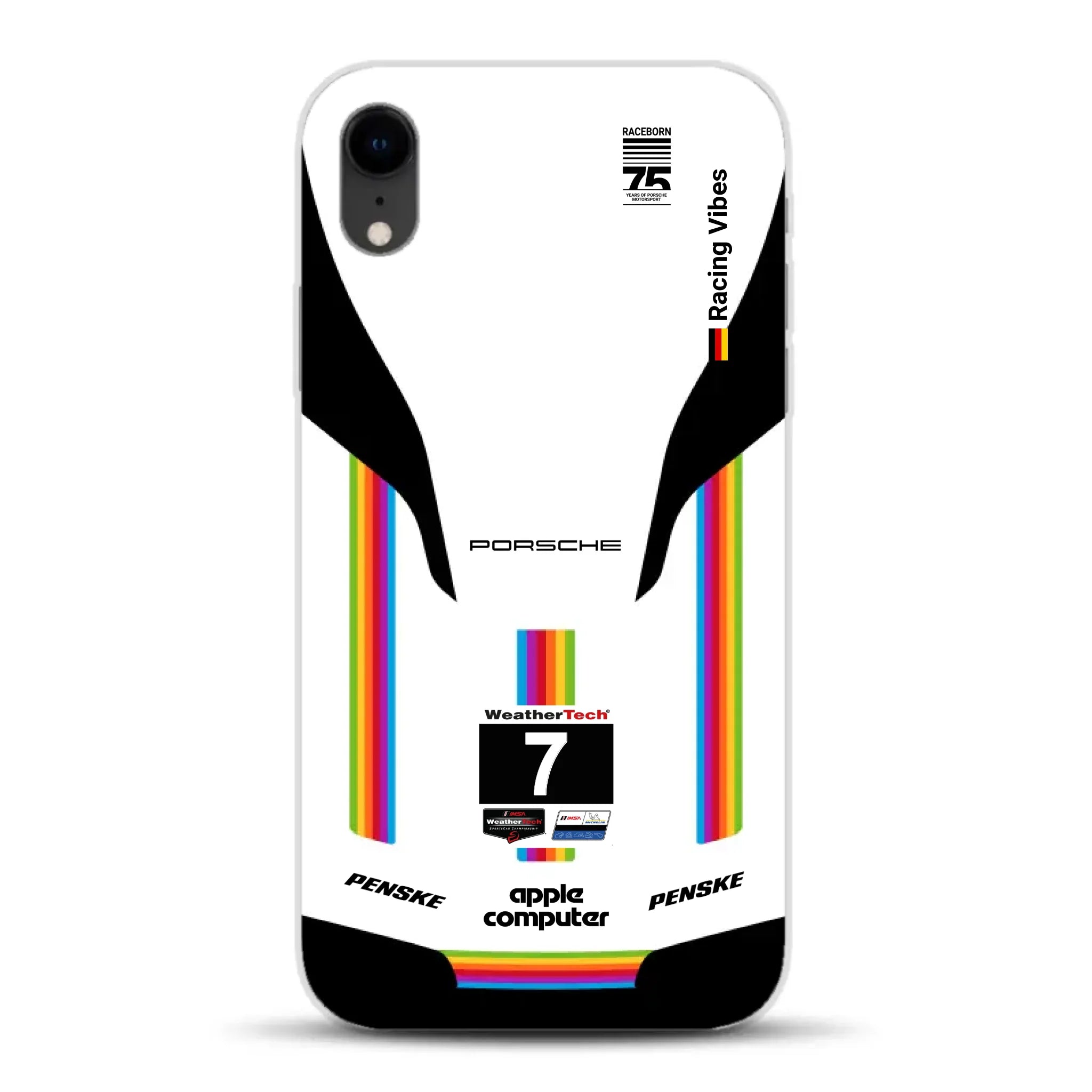 Porsche 963 Apple Retro Livery - Individuelle Handyhülle für iPhone