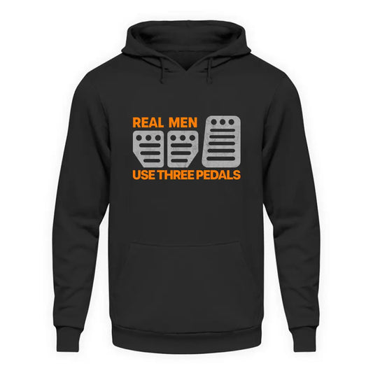 Real Men Use Three Pedals - Individueller Hoodie