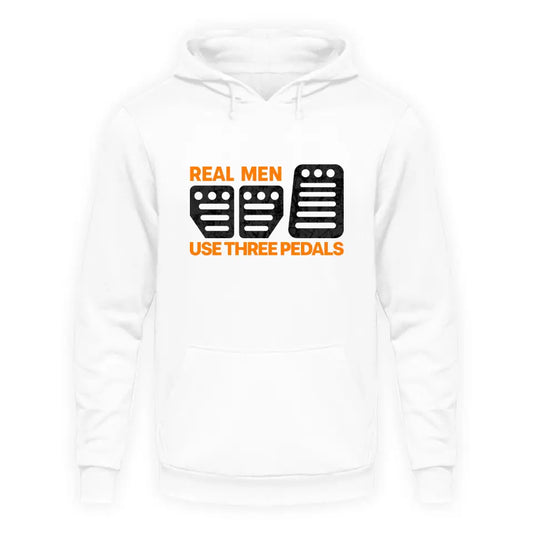 Real Men Use Three Pedals - Individueller Hoodie