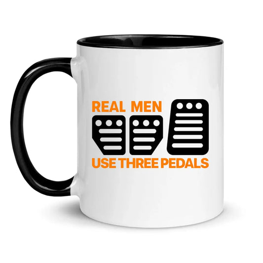 Real Men Use Three Pedals - Individuelle Tasse