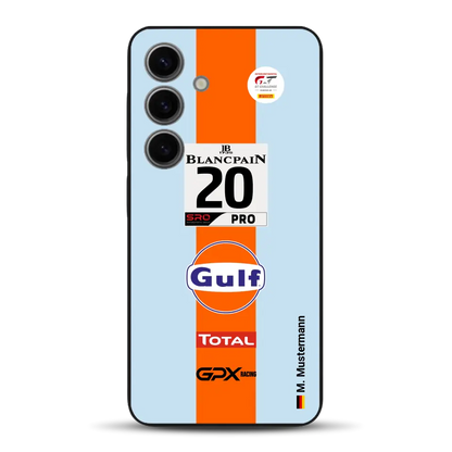 Gulf Porsche GT Livery - Custodia per cellulare personalizzata per Samsung