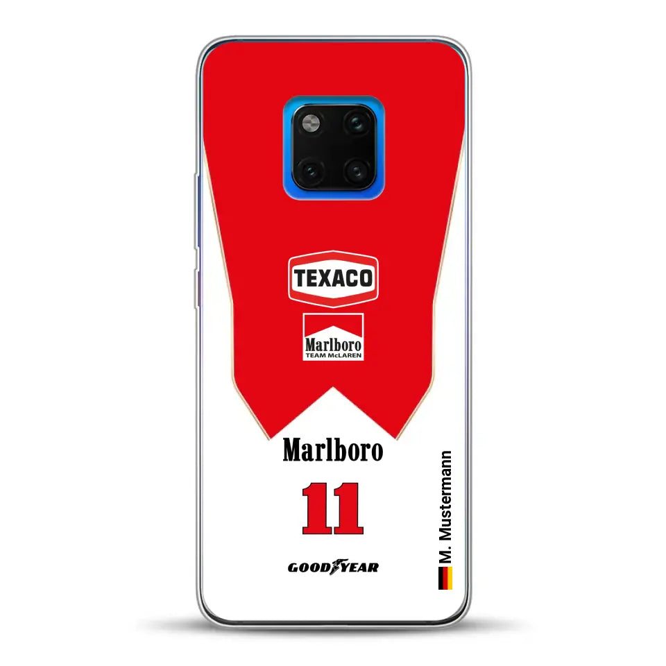 James Hunt McLaren M23 Livery - Individuelle Handyhülle für Huawei