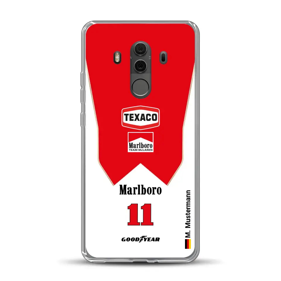 James Hunt McLaren M23 Livery - Individuelle Handyhülle für Huawei