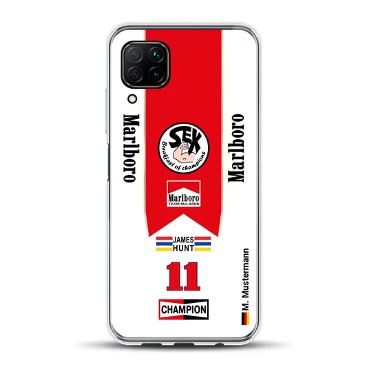 James Hunt McLaren M23 Livery - Individuelle Handyhülle für Huawei