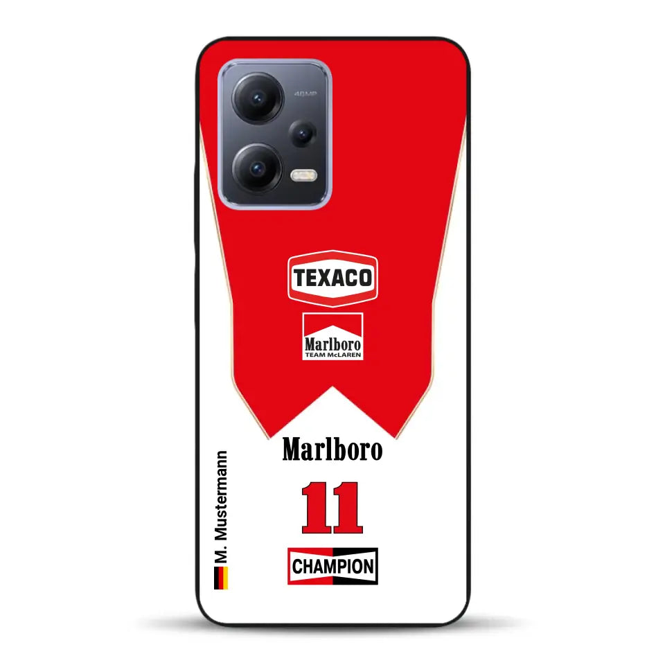 James Hunt McLaren M23 Livery - Custodia per cellulare personalizzata per Xiaomi