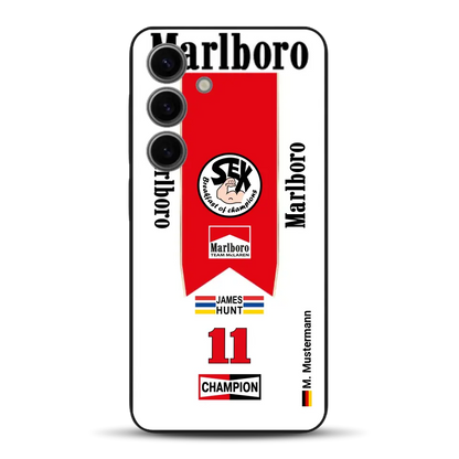 James Hunt McLaren M23 Livery - Individuelle Handyhülle für Samsung
