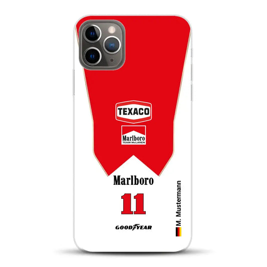 James Hunt McLaren M23 Livery - Individuelle Handyhülle für iPhone