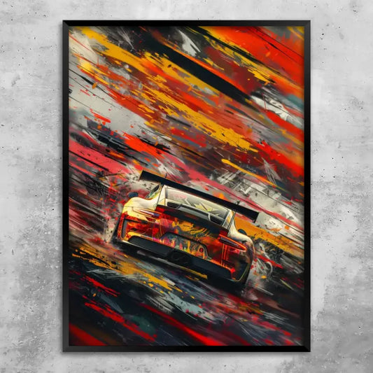 911 GT3 R Artwork #2 - Individuelles Wandbild