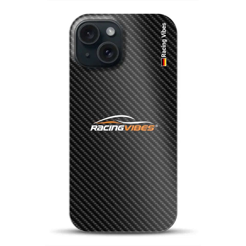 Carbon Style with logo upload - Customized hard case for iPhone