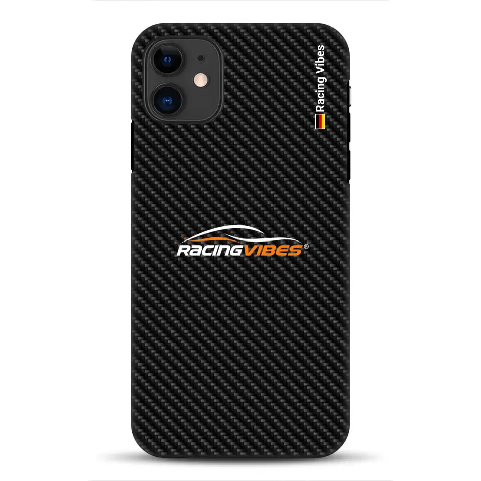 Carbon Style with logo upload - Customized premium case for iPhone