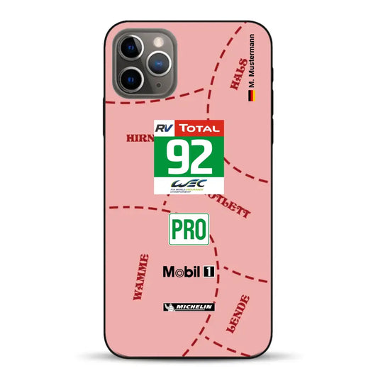 Pink Pig Porsche RSR Livery - Individuelle Handyhülle für iPhone