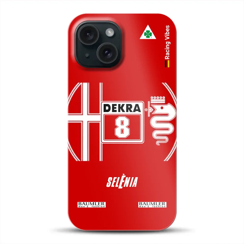 155 V6 TI #8 Larini DTM Champion 1993 Livery – Custodia premium personalizzata per iPhone