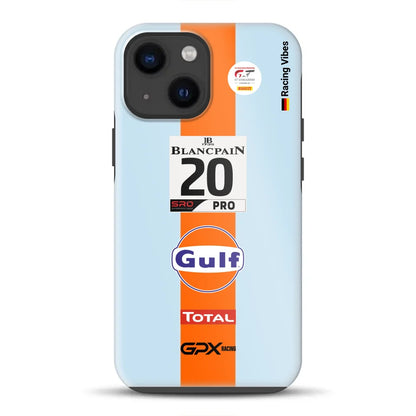 Gulf Porsche GT Livery – Custodia premium personalizzata per iPhone