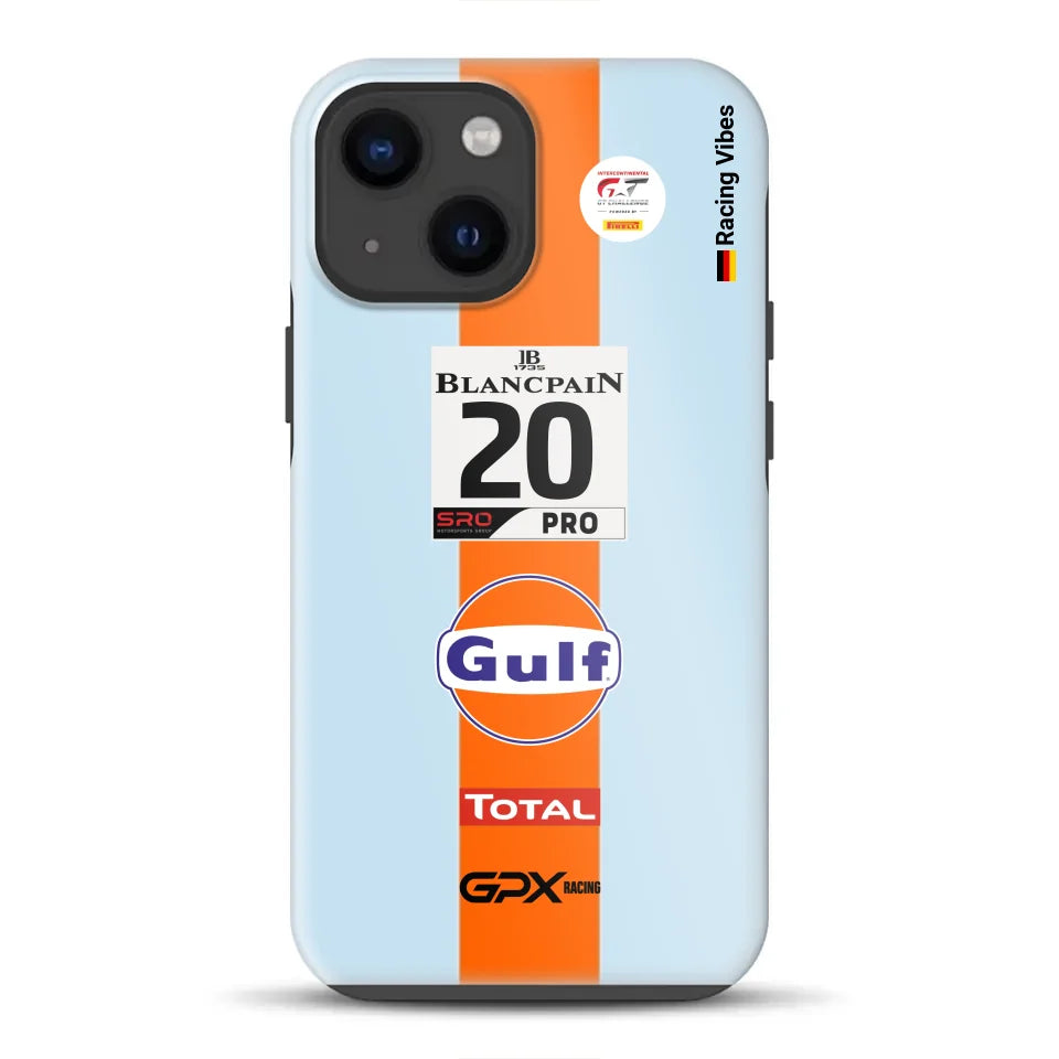 Gulf Porsche GT Livery – Custodia premium personalizzata per iPhone