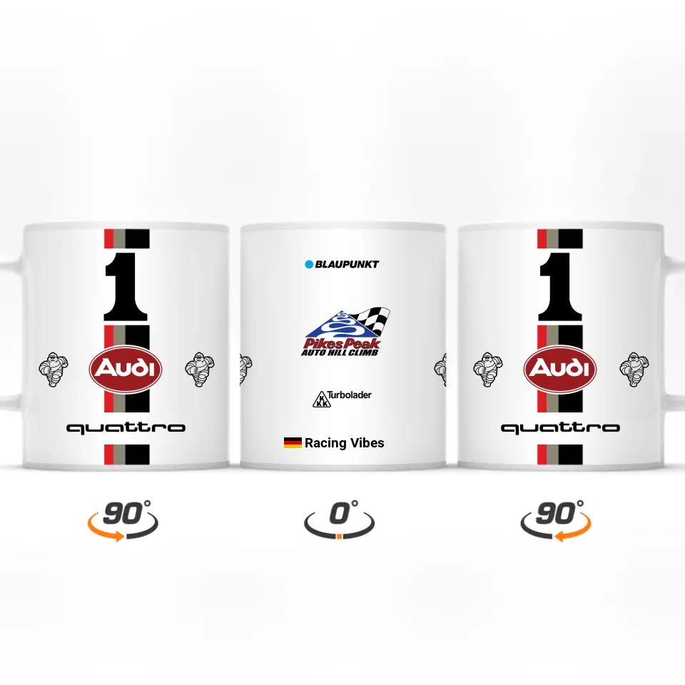 Audi Quattro S1 E2 Pikes Peak Livery - Customized Mug