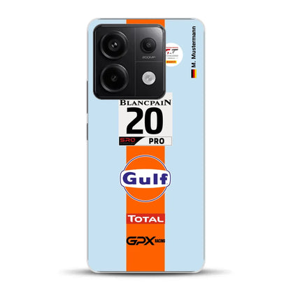 Gulf Porsche GT Livery - Custom phone case for Xiaomi
