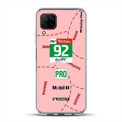 Pink Pig Porsche RSR Livery - Personnalisé coque pour Huawei
