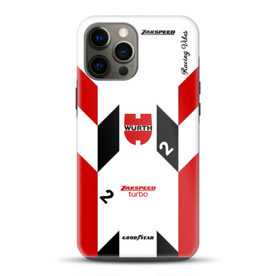 Ford Capri Turbo Gruppe 5 DRM 1980 & 1981 Klaus Ludwig Champion Livery – Custodia premium personalizzata per iPhone