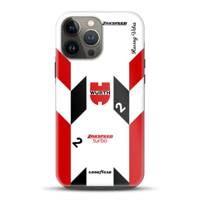Ford Capri Turbo Gruppe 5 DRM 1980 & 1981 Klaus Ludwig Champion Livery – Custodia premium personalizzata per iPhone