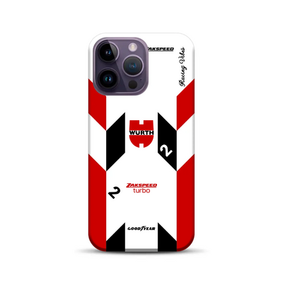 Ford Capri Turbo Gruppe 5 DRM 1980 & 1981 Klaus Ludwig Champion Livery – Custodia premium personalizzata per iPhone