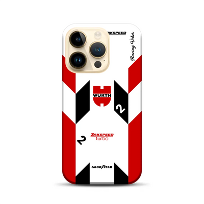Ford Capri Turbo Gruppe 5 DRM 1980 & 1981 Klaus Ludwig Champion Livery – Custodia premium personalizzata per iPhone