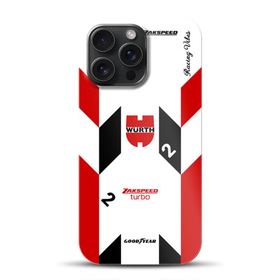 Ford Capri Turbo Gruppe 5 DRM 1980 & 1981 Klaus Ludwig Champion Livery – Custodia premium personalizzata per iPhone