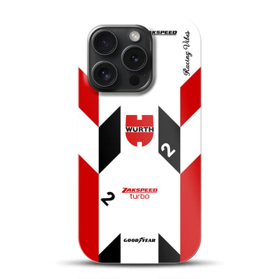 Ford Capri Turbo Gruppe 5 DRM 1980 & 1981 Klaus Ludwig Champion Livery – Custodia premium personalizzata per iPhone