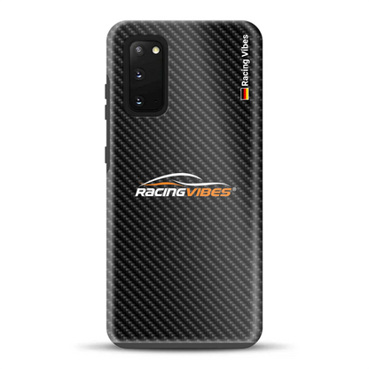 Carbon Style mit Logo Upload – Custodia premium personalizzata per Samsung