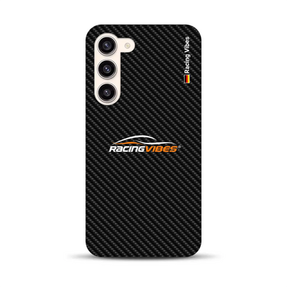 Carbon Style mit Logo Upload – Custodia premium personalizzata per Samsung