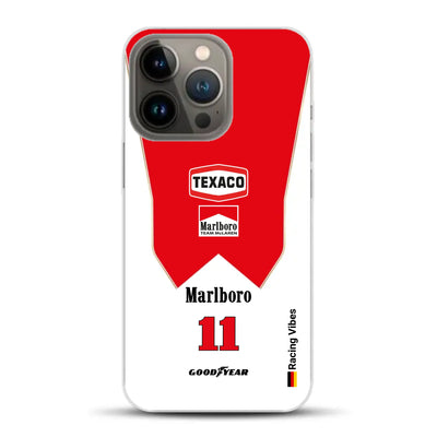 James Hunt McLaren M23 Livery - Individuelle Handyhülle für iPhone