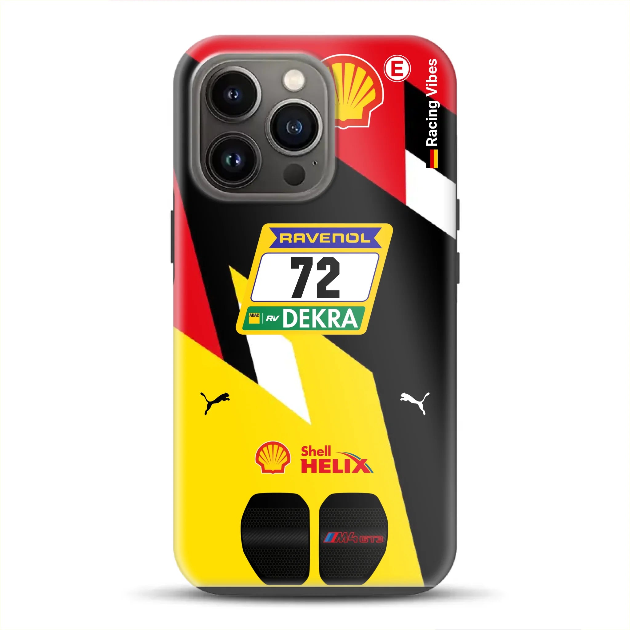 RMG M4 GT3 #72 Nürburgring 24h Qualifiers 2024 Livery – Custodia premium personalizzata per iPhone
