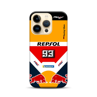 RC213V MotoGP Marc Márquez 2019 Champion Livery – Custodia premium personalizzata per iPhone