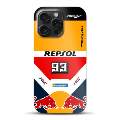 RC213V MotoGP Marc Márquez 2019 Champion Livery – Custodia premium personalizzata per iPhone