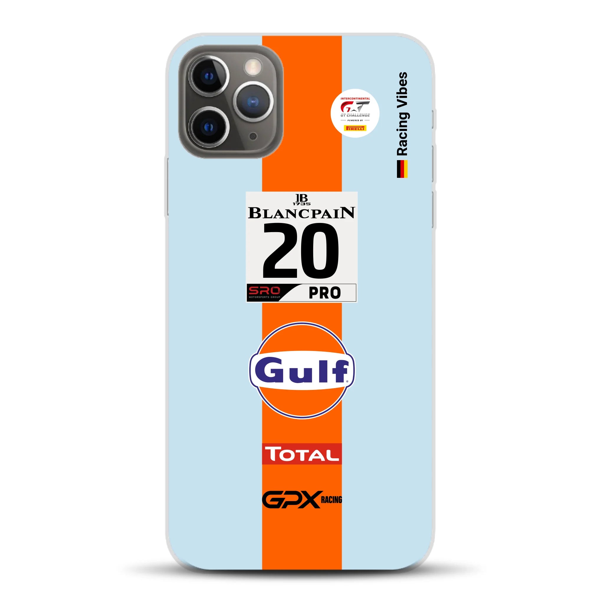 Gulf Porsche GT Livery - Individuelle Handyhülle für iPhone
